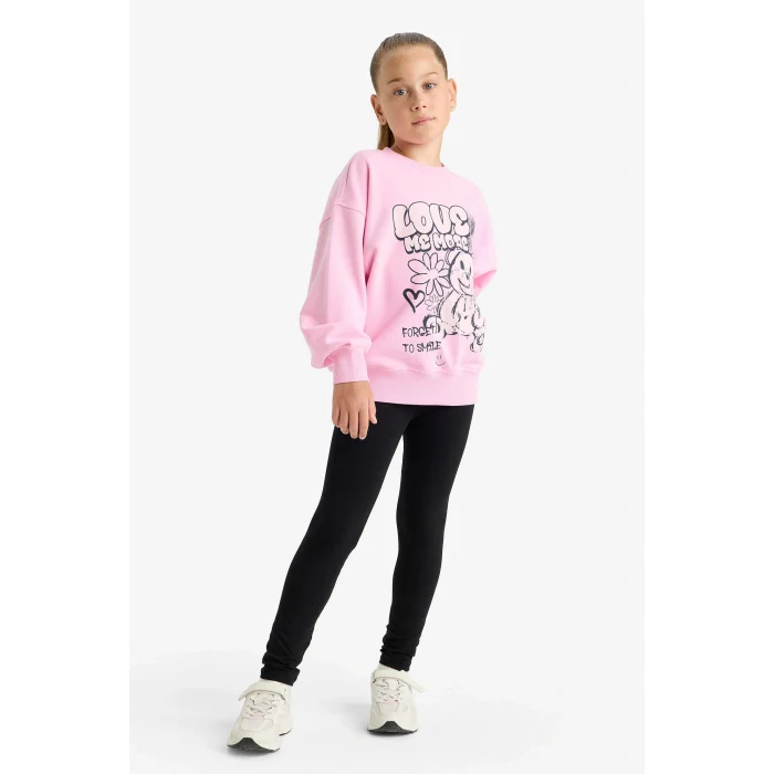 Defacto A6907A8BK81 Siyah Kız Çocuk Okul Uzun Boy Tayt