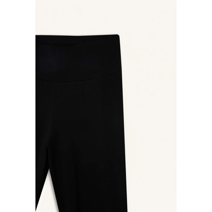 Defacto Z6327AZBK81 Siyah DeFactoFit Yüksek Bel Beli Saran Pamuklu Basic Düz Sporcu Tayt