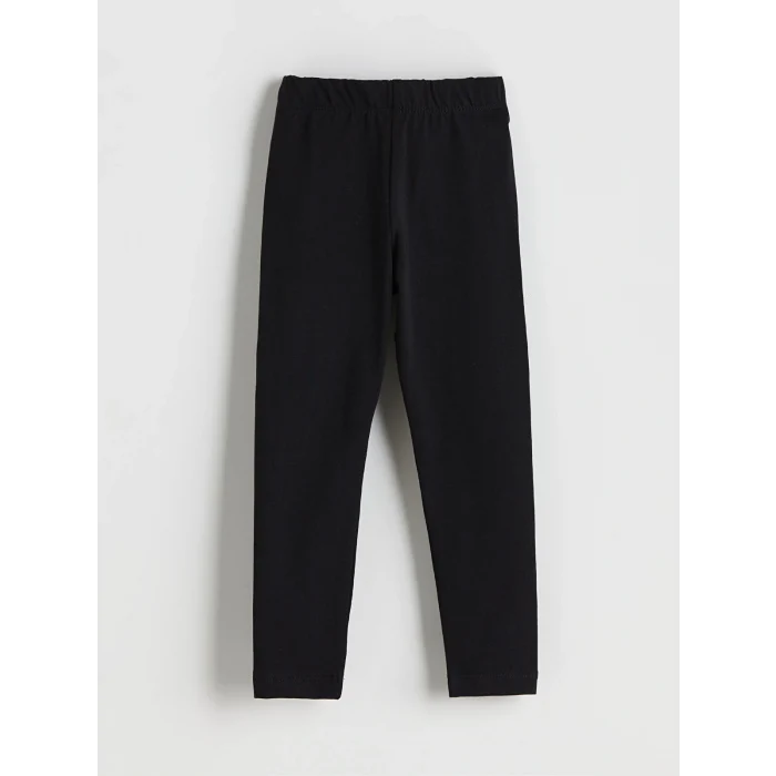 LCW Kids Siyah Beli Lastikli Basic Kız Çocuk Tayt