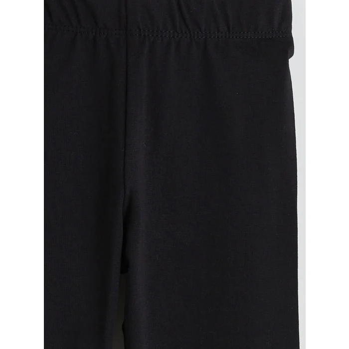 LCW Kids Siyah Beli Lastikli Basic Kız Çocuk Tayt