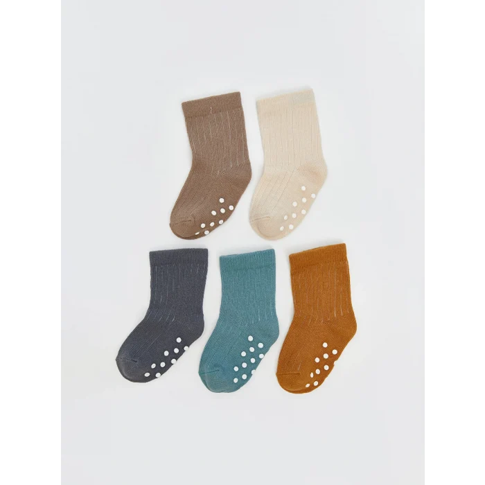 LCW baby Sarı Erkek Bebek Soket Çorap 5li