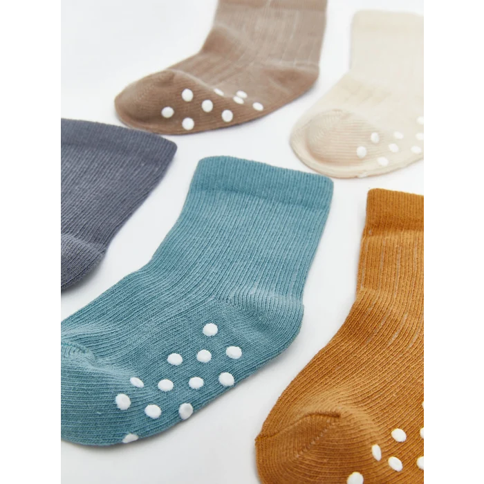 LCW baby Sarı Erkek Bebek Soket Çorap 5li