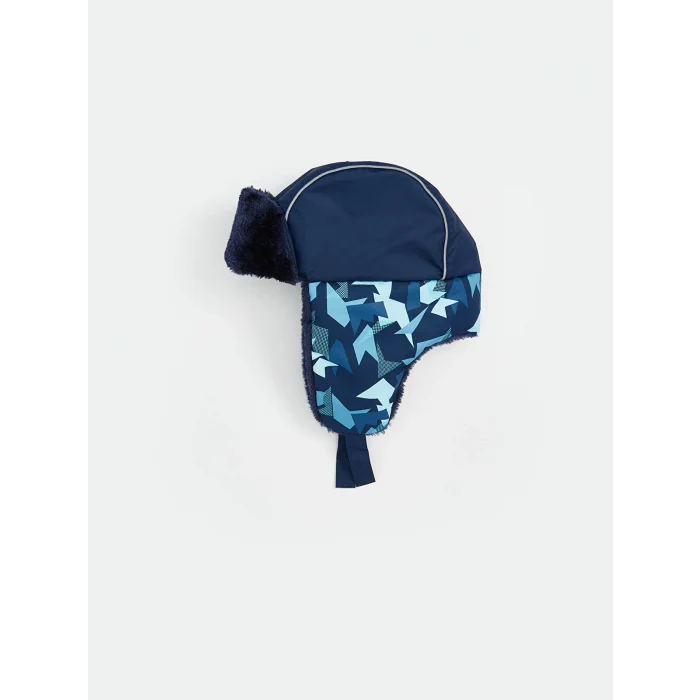 LCW ACCESSORIES Lacivert Desenli Erkek Çocuk Kar Şapkası