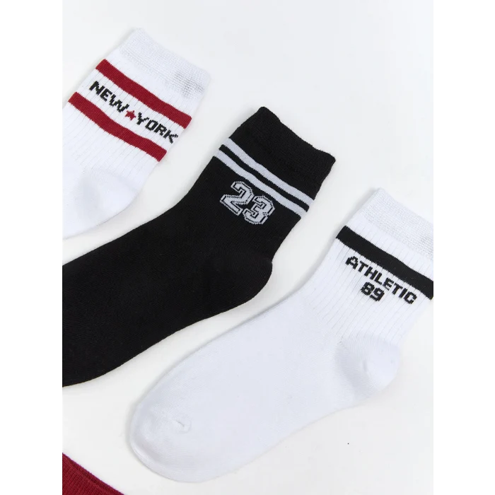 LCW Kids Beyaz Desenli Kız Çocuk Soket Çorap 5li