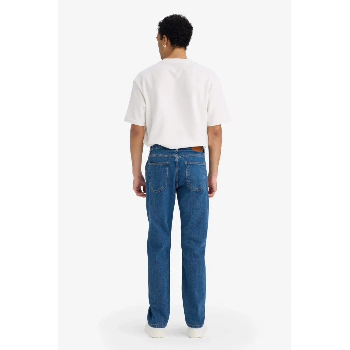 Defacto A6948AXNM28 Mavi Sergio Regular Fit Normal Kalıp Normal Bel Boru Paça Jean Pantolon