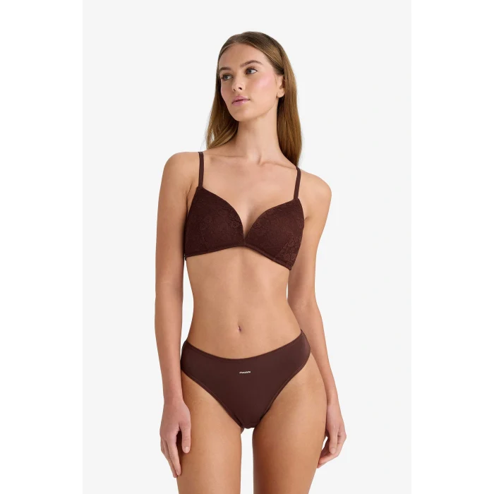 Defacto D8630AXBN341 Kahve 3lü Brief Külot-Fall in Love