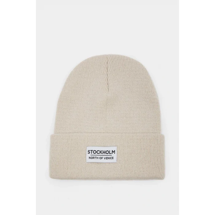 Defacto A5655AXBN100 Kahve Kadın Dokuma Etiketli Bere