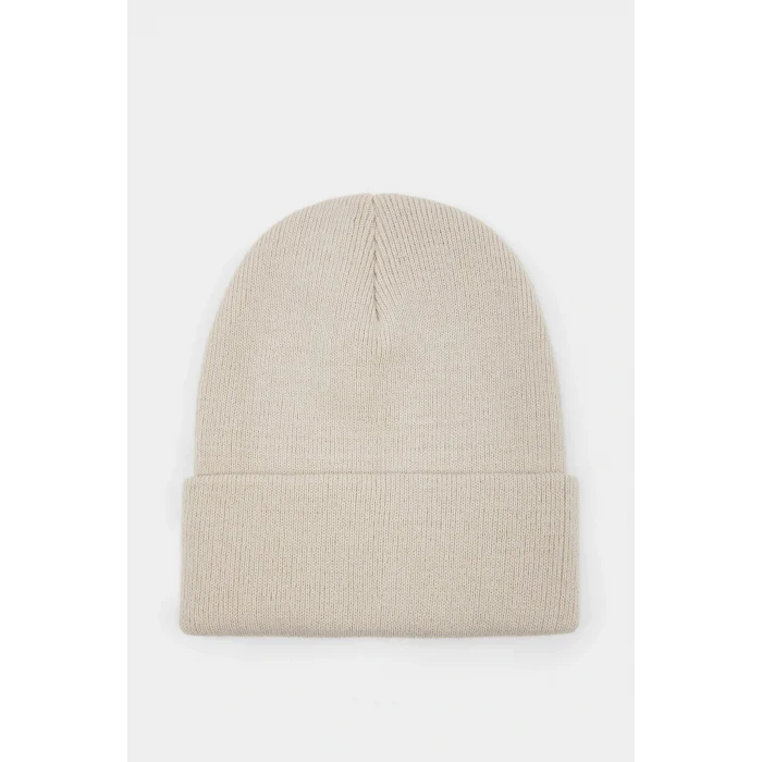 Defacto A5655AXBN100 Kahve Kadın Dokuma Etiketli Bere