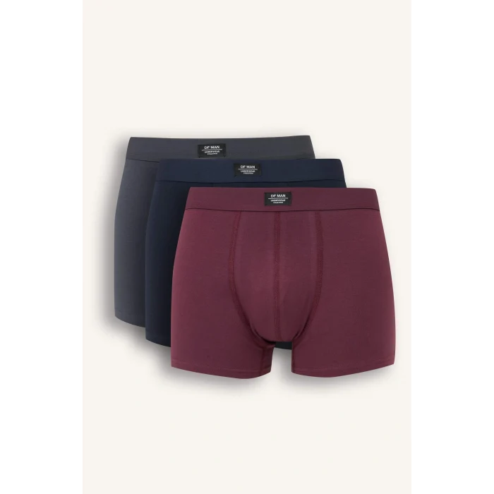 Defacto E0023AXPR102 Mor Regular Fit 3lü Boxer