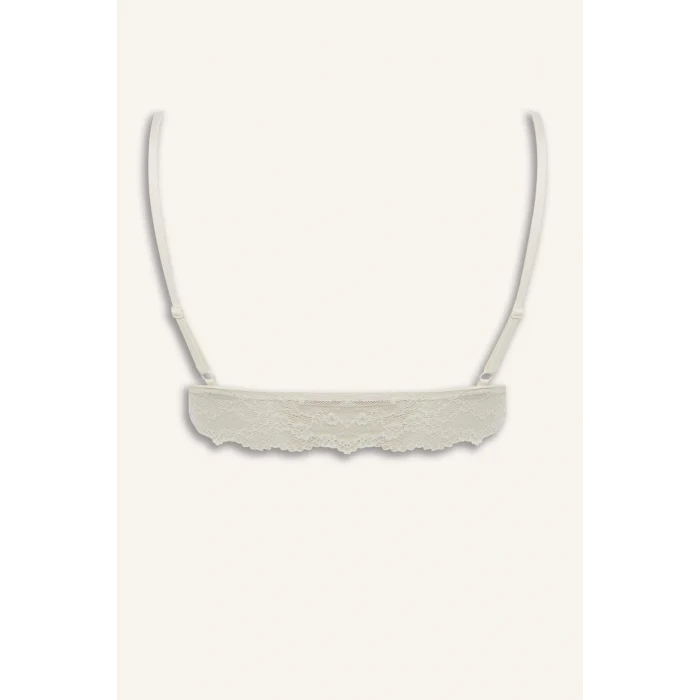 Defacto D7843AXWT46 Beyaz Pedli Dantelli Bralet Fall in Love