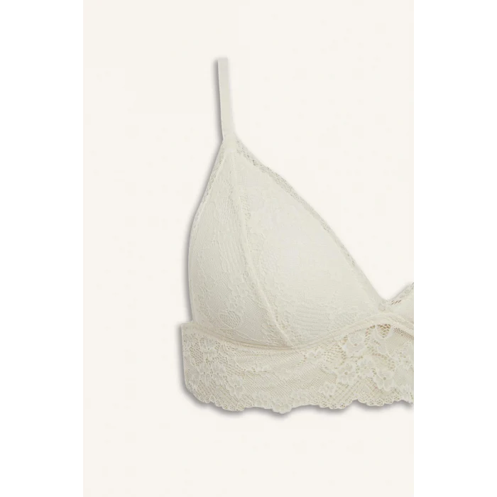 Defacto D7843AXWT46 Beyaz Pedli Dantelli Bralet Fall in Love