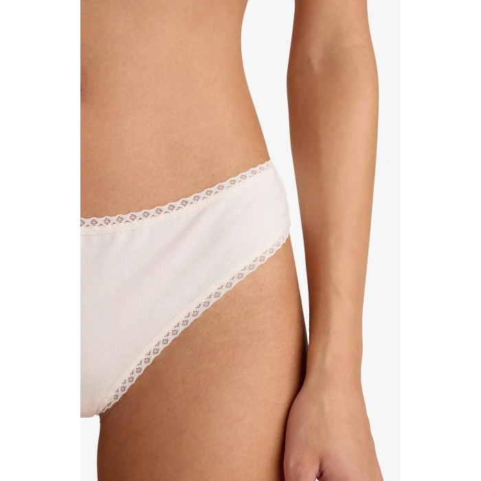 Defacto F2190AXBE270 Mavi Dantel Detaylı 3lü Brazilian Külot-Fall in Love