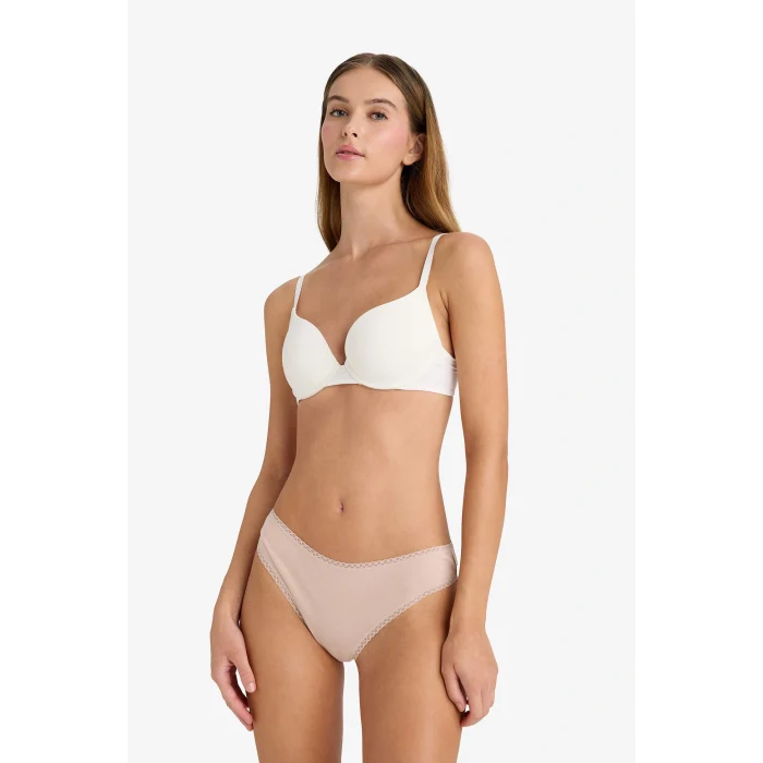 Defacto F2190AXBE270 Mavi Dantel Detaylı 3lü Brazilian Külot-Fall in Love