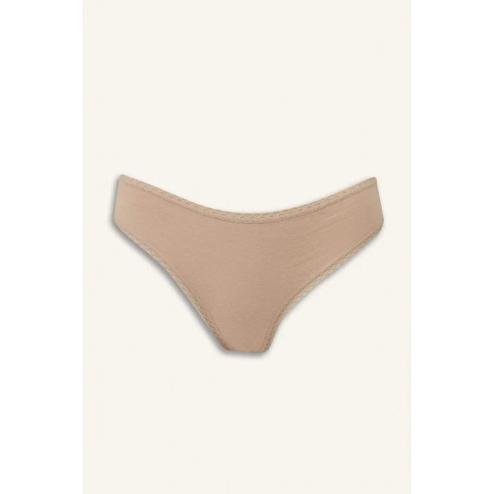 Defacto F2190AXBE270 Mavi Dantel Detaylı 3lü Brazilian Külot-Fall in Love