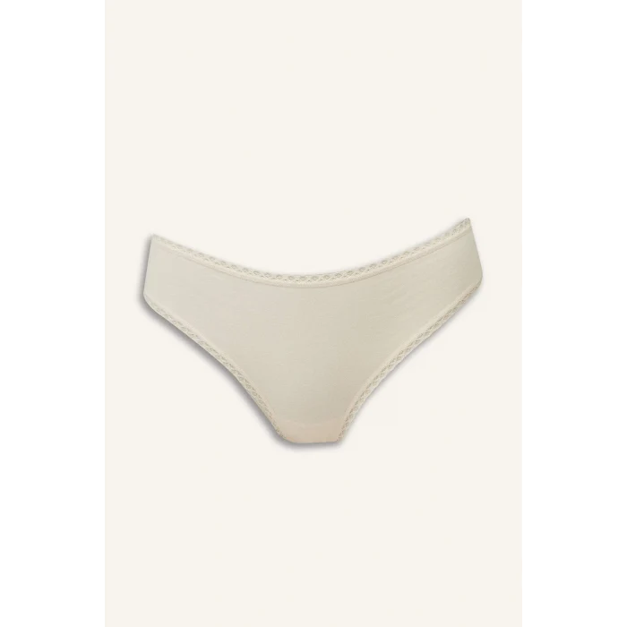 Defacto F2190AXBE270 Mavi Dantel Detaylı 3lü Brazilian Külot-Fall in Love