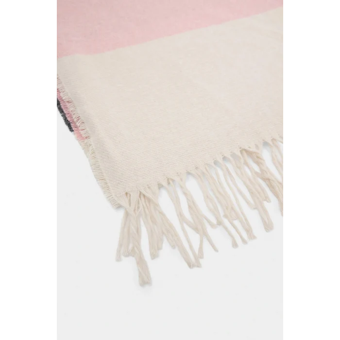 Defacto R7284AZPN1 Pembe Kadın Renk Bloklu Atkı