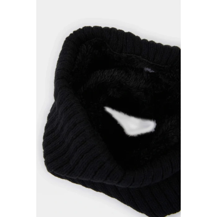 Defacto F4217A8BK27 Siyah Erkek Çocuk İçi Suni Yünlü Triko Boyunluk