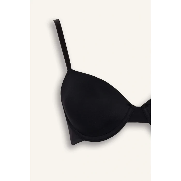 Defacto G4376AXBK81 Siyah Micro Kaplı Pedli Balenli Tişört Bra Fall in Love
