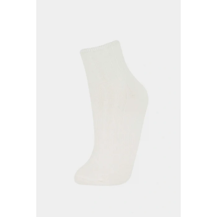 Defacto F5598AXGR64 Gri Kadın 5li Pamuklu Soket Çorap