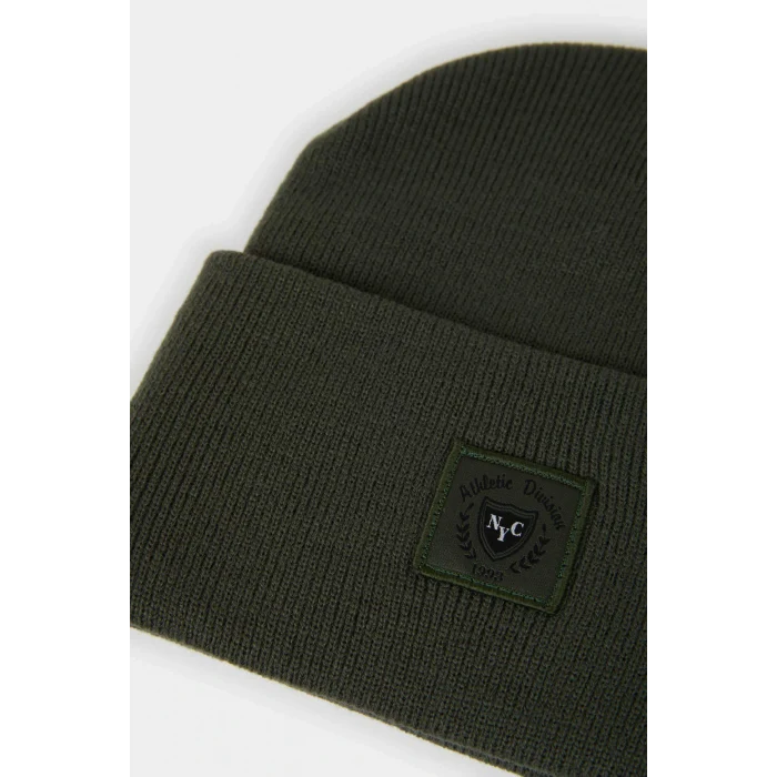 Defacto F4130AXKH326 Haki Erkek Dokuma Etiketli Triko Bere