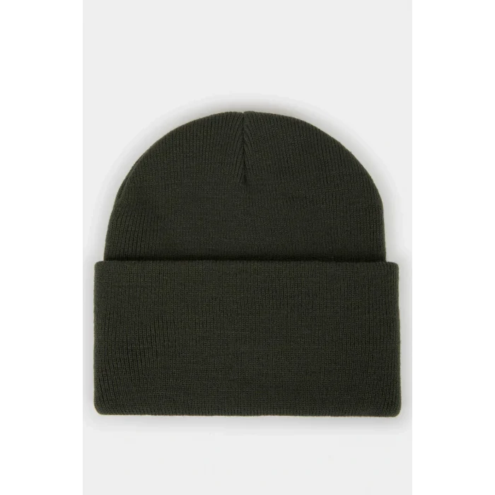 Defacto F4130AXKH326 Haki Erkek Dokuma Etiketli Triko Bere