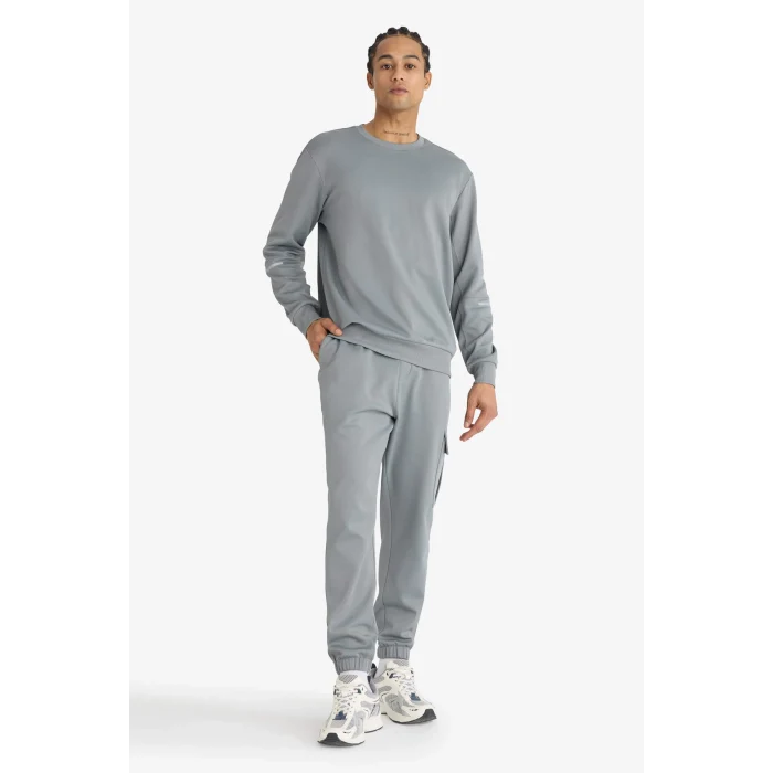 Defacto D3741AXGR455 Gri DeFactoFit Standart Fit Üç Cepli Sporcu Jogger Eşofman Altı