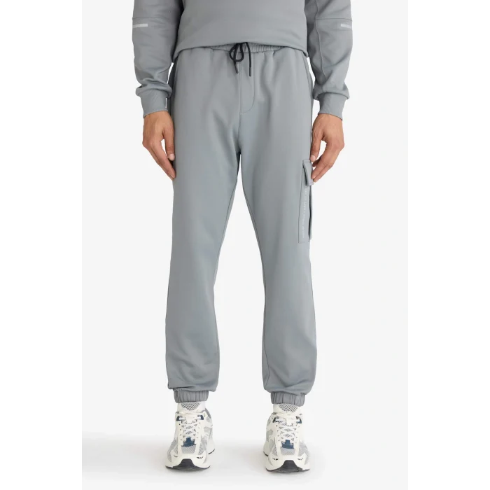 Defacto D3741AXGR455 Gri DeFactoFit Standart Fit Üç Cepli Sporcu Jogger Eşofman Altı