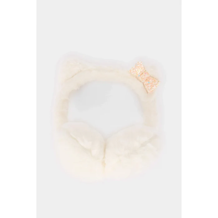 Defacto V0953A6ER214 Ekru Kız Çocuk Pelüş Kulaklık