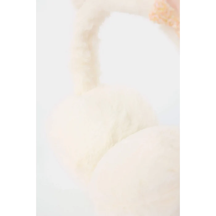 Defacto V0953A6ER214 Ekru Kız Çocuk Pelüş Kulaklık