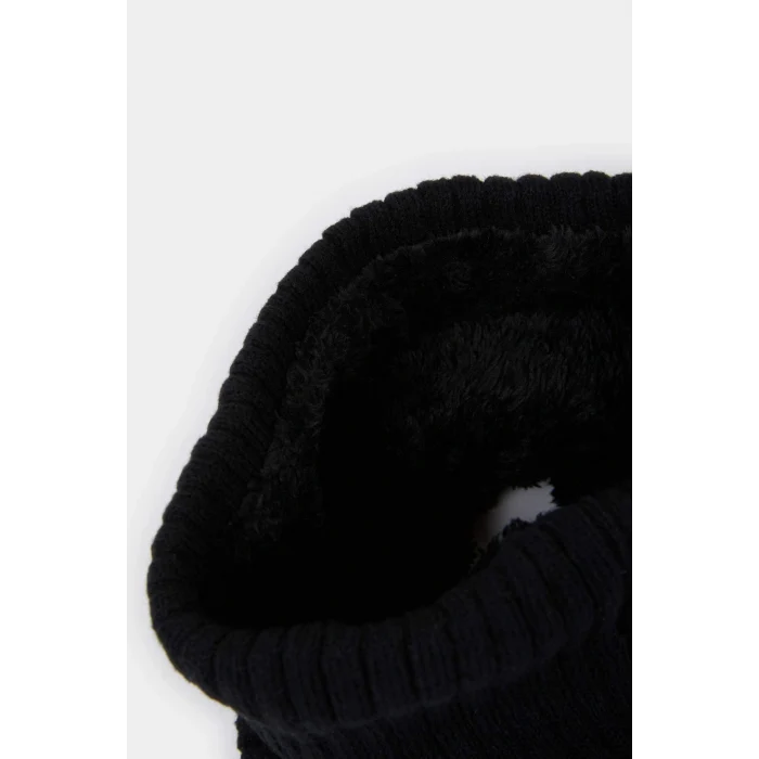 Defacto C8275AXBK27 Siyah Erkek İçi Suni Yünlü Atkı