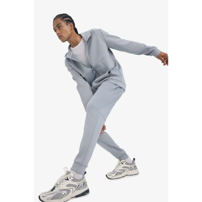 Defacto Z9112AZGR445 Gri DeFactoFit Slim Fit Dar Kesim Standart Paça Skuba Dalgıç Kumaş Jogger Eşofman Altı