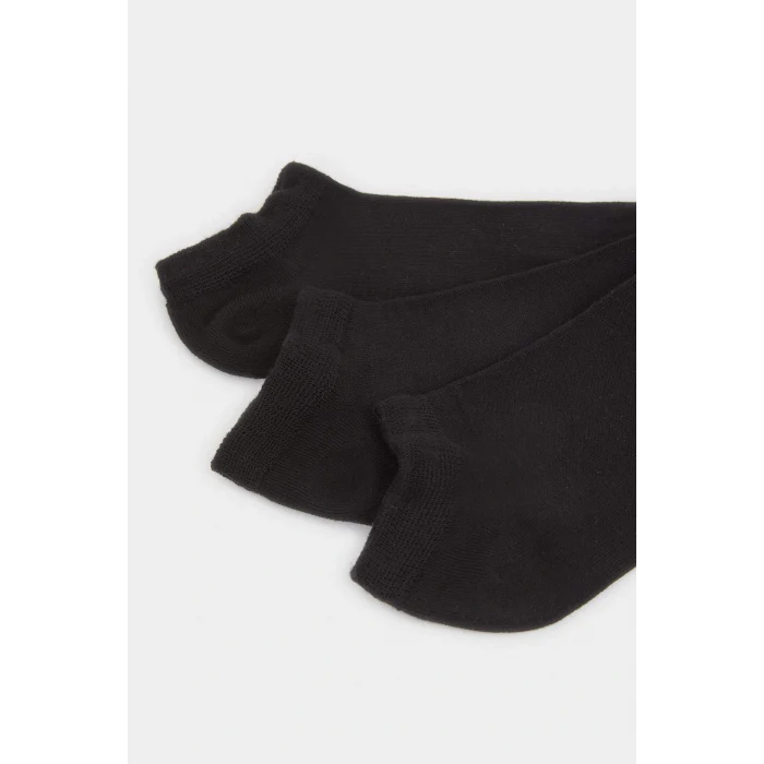 Defacto F4293AXBK26 Siyah Erkek Dikişsiz 3lü Bambu Patik Çorap