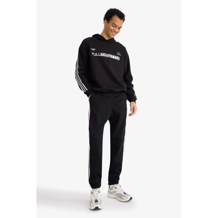 Defacto F3873AXBK81 Siyah Regular Fit Cepli Eşofman Altı