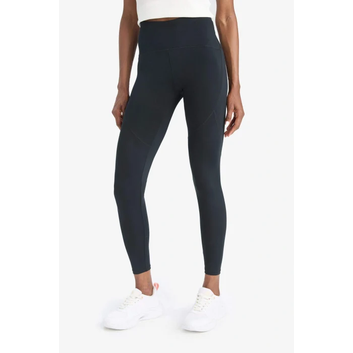 Defacto Z0817AZBK81 Siyah DeFactoFit Siyah Toparlayıcı Yüksek Bel Şekillendirici Esnek Sporcu Tayt