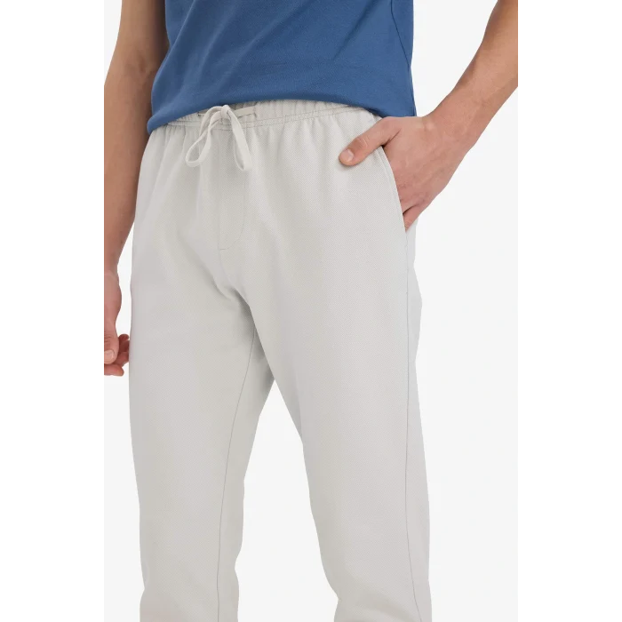 Defacto C6022AXGR184 Gri Regular Fit Dar Paça Pantolon