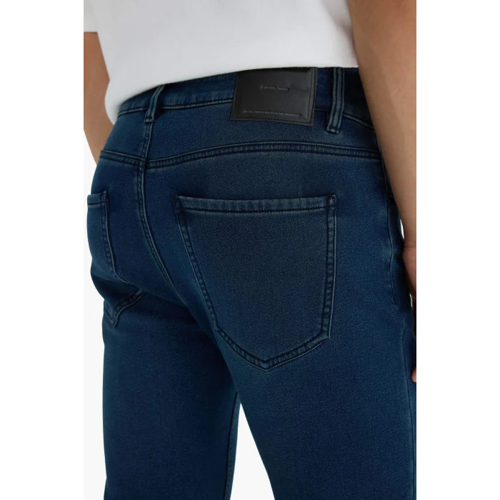 Defacto Y0369AZNM83 İndigo Sergio Regular Fit Normal Bel Boru Paça Jean Pantolon