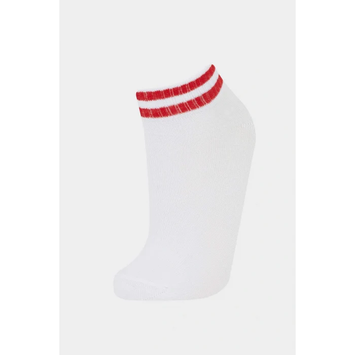 Defacto F4704A8WT1 Beyaz Erkek Çocuk 5li Pamuklu Patik Çorap