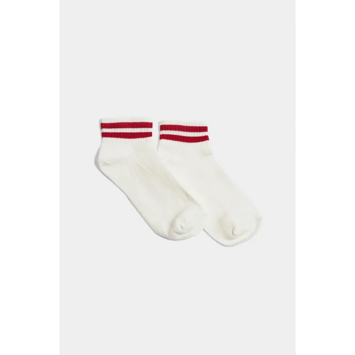 Defacto F4704A8WT1 Beyaz Erkek Çocuk 5li Pamuklu Patik Çorap