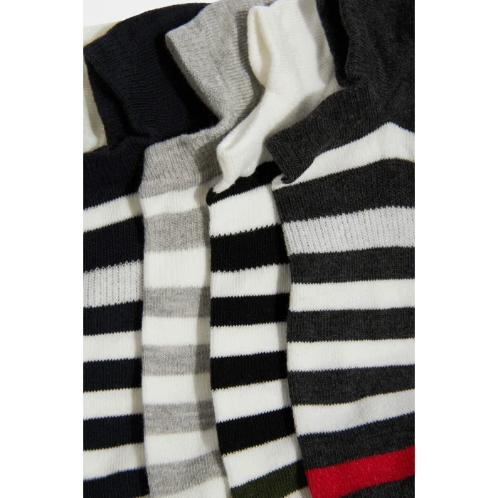 Defacto F5327AXKR1 Çok Renkli Erkek 5li Pamuklu Sneaker Çorap