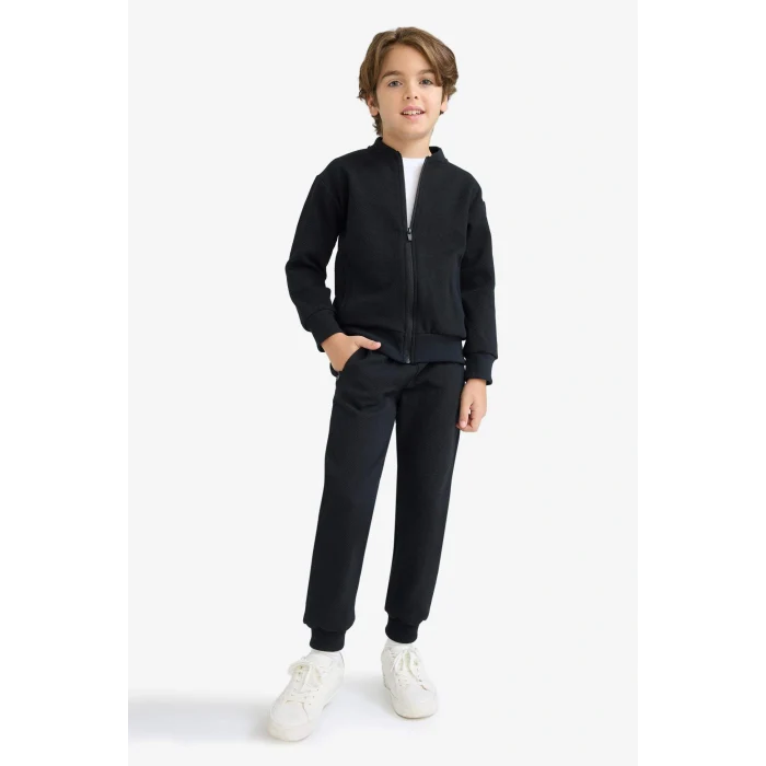 Defacto D2803A8BK81 Siyah Erkek Çocuk Kolej Yaka Bomber Okul Hırkası