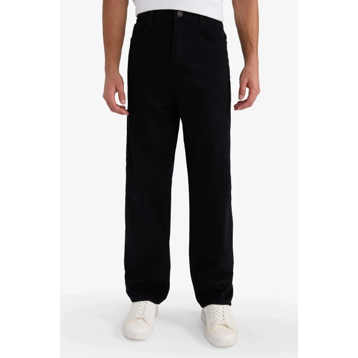 Defacto E5388AXNM40 Siyah Baggy Fit Geniş Paça Jean Pantolon