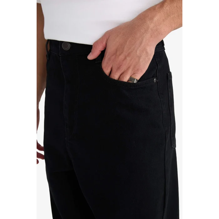 Defacto E5388AXNM40 Siyah Baggy Fit Geniş Paça Jean Pantolon