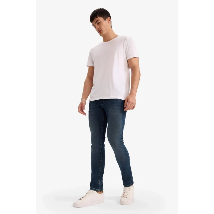 Defacto G3233AXNM41 Yeşil Pedro Slim Fit Dar Kalıp Normal Bel Dar Paça Jean Pantolon