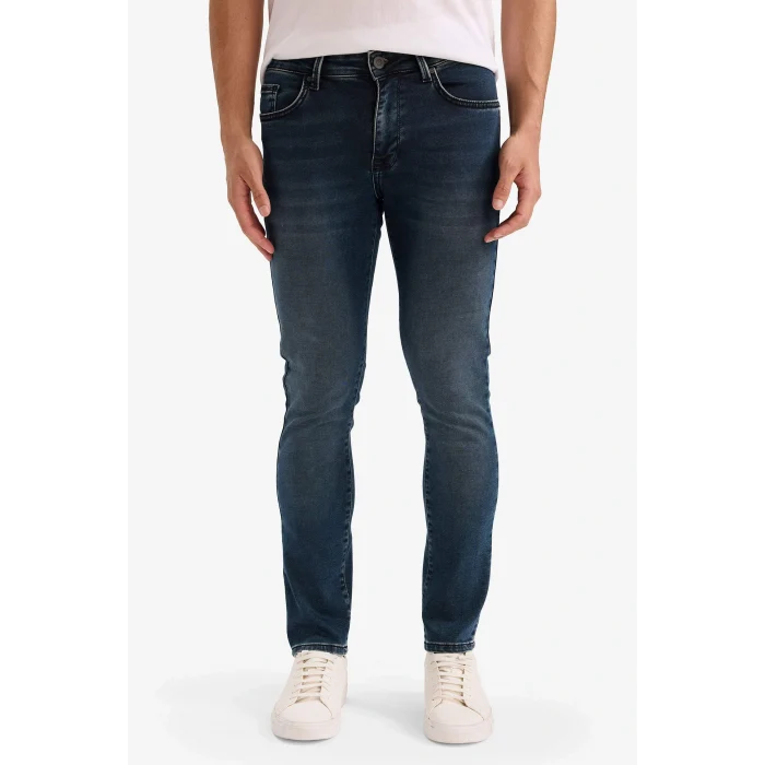 Defacto G3233AXNM41 Yeşil Pedro Slim Fit Dar Kalıp Normal Bel Dar Paça Jean Pantolon