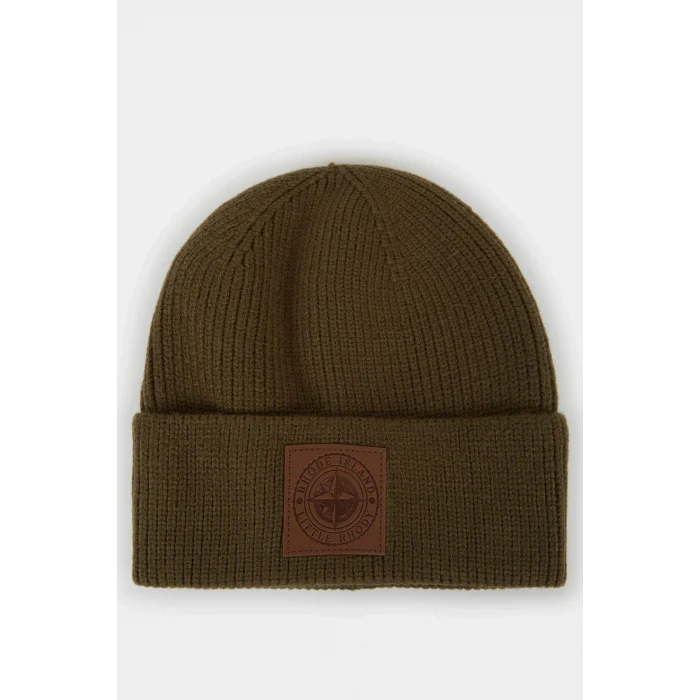 Defacto F3909AXKH328 Haki Erkek Dokuma Etiketli Triko Bere