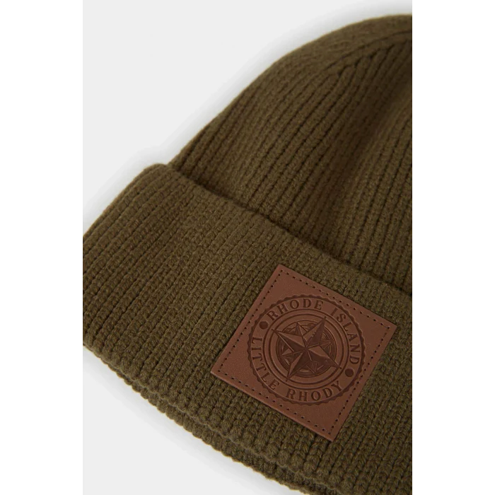 Defacto F3909AXKH328 Haki Erkek Dokuma Etiketli Triko Bere