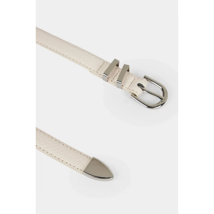 Defacto F3361AXBK27 Siyah Kadın Oval Toka Suni Deri 2li Günlük Kemer