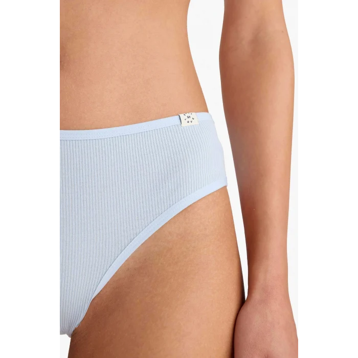 Defacto D6404AXBE572 Mavi Ribana 3lü Brief Külot-Fall in Love