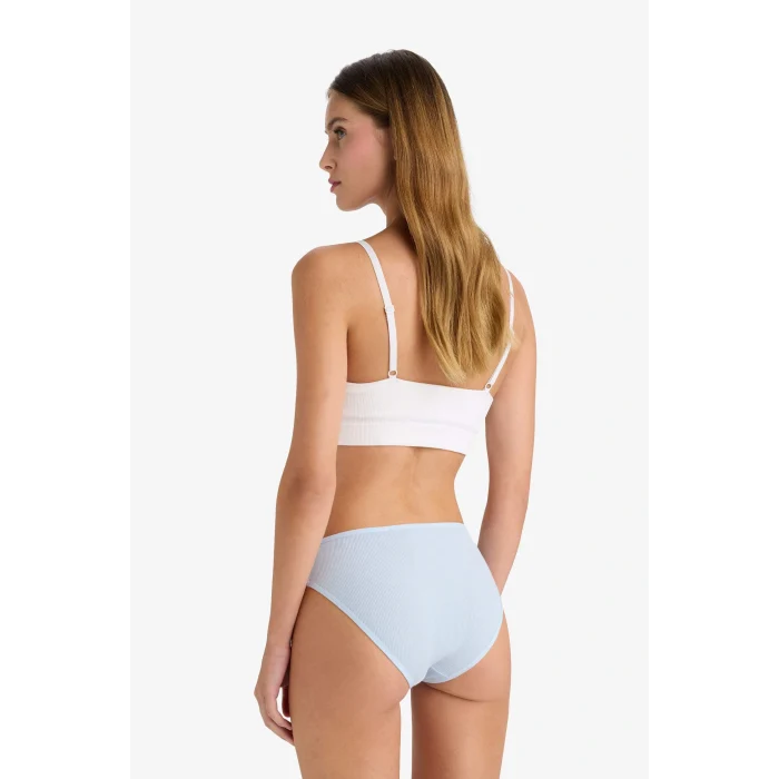 Defacto D6404AXBE572 Mavi Ribana 3lü Brief Külot-Fall in Love