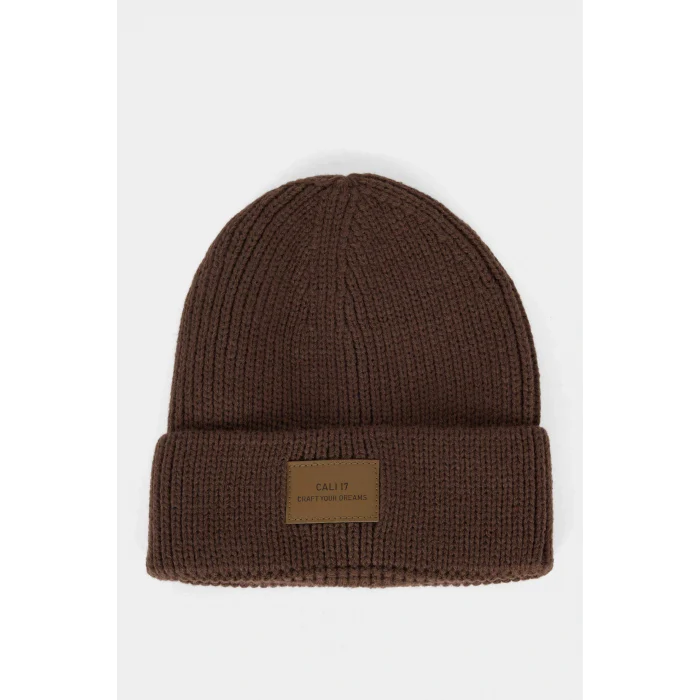 Defacto C7149AXBN258 Kahve Erkek Dokuma Etiketli Bere